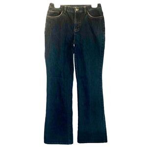 Jones New York Signature Stretch Bootcut Jeans in Dark Blue Wash Women’s 8